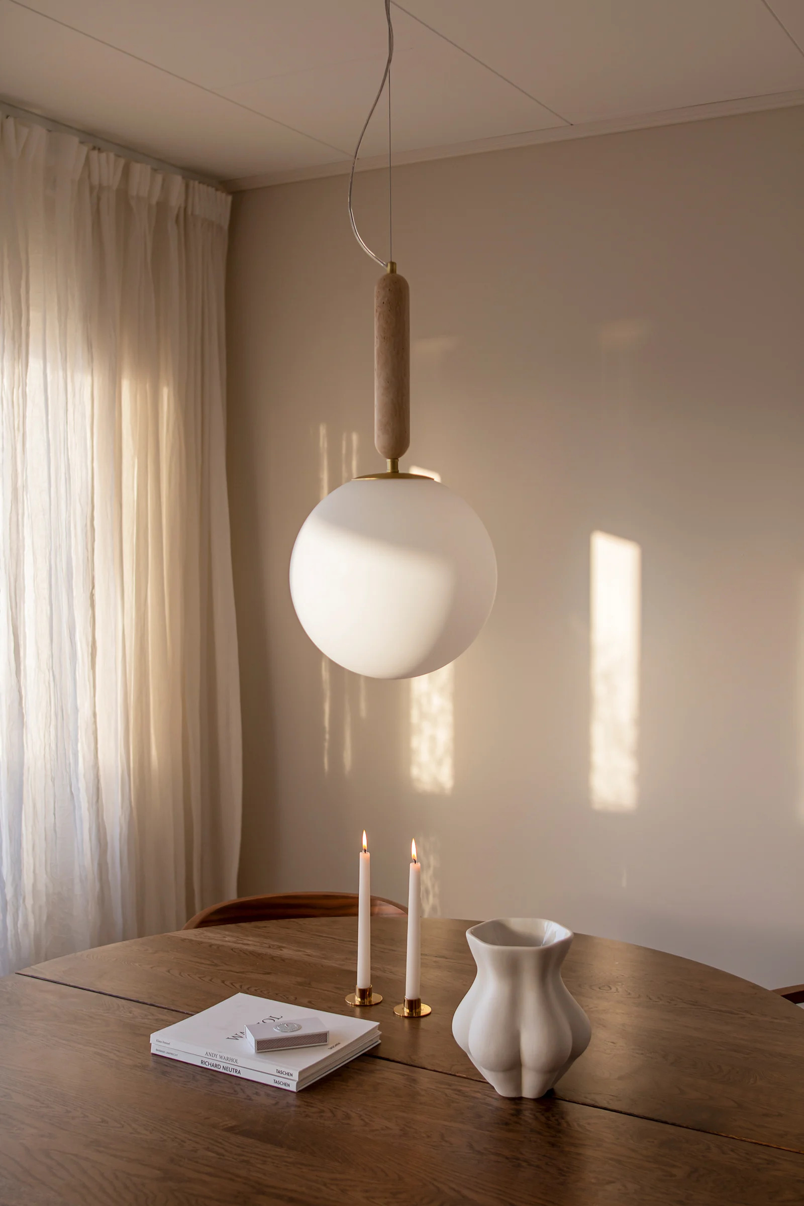 Pendant Torrano 30 – Beige travertine1